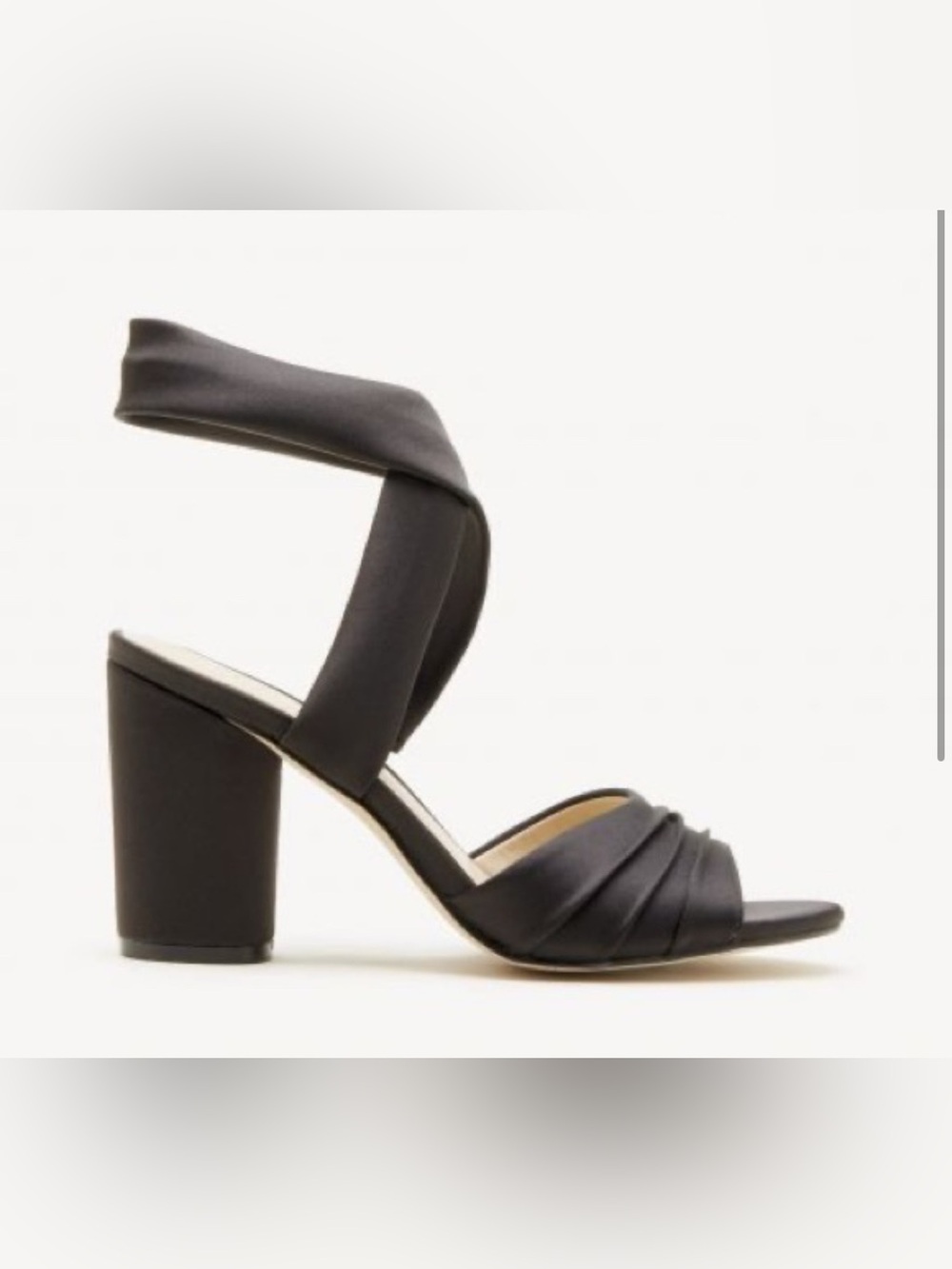 LIKE NEW Sole Society Selbie black satin heels